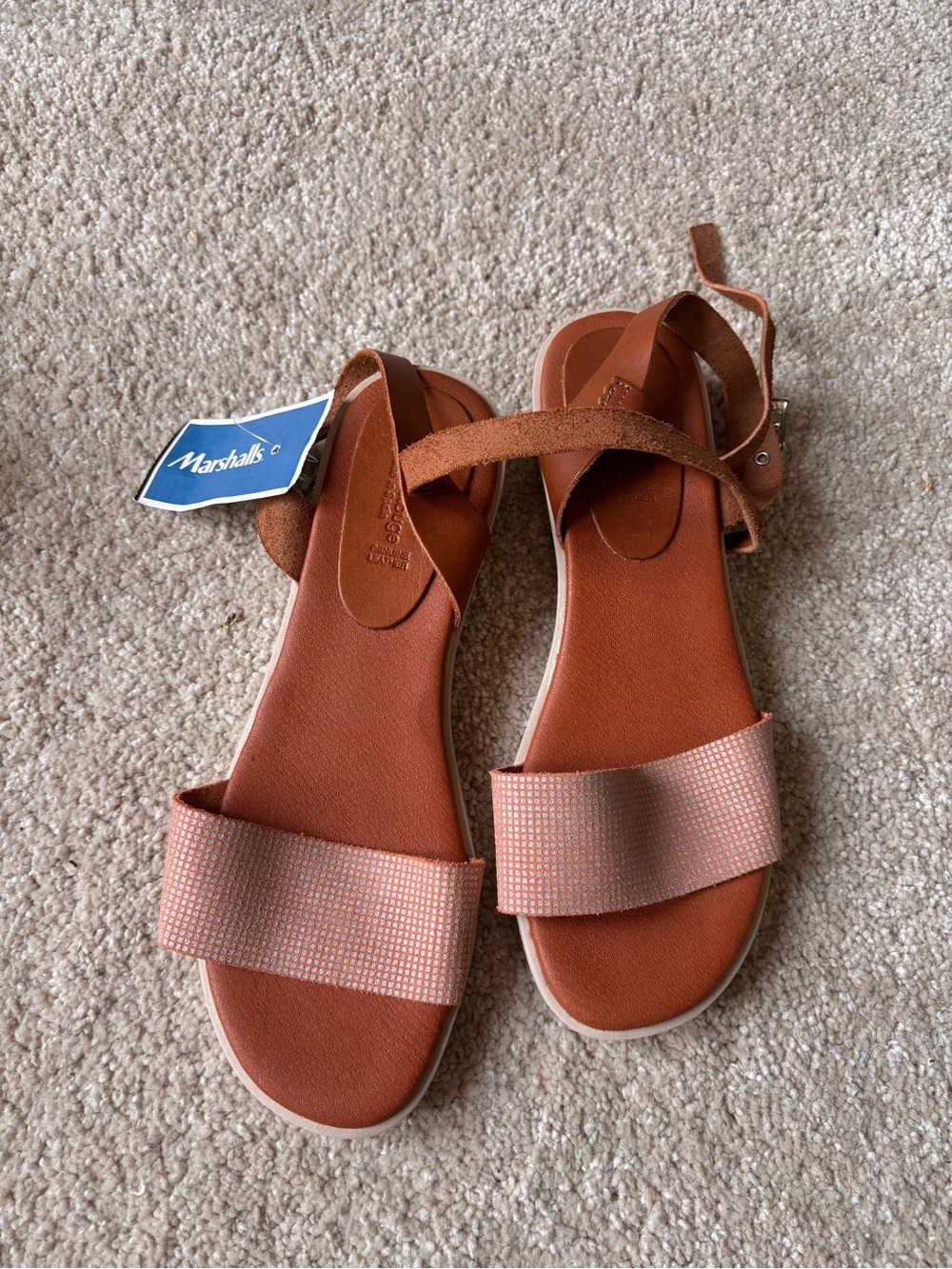 Helene Rouge Made in Spain Leather Ankle Strap Sandals NWT EU 40 US 9 Brown